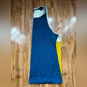 Brooks Blue and White Sleeveless Top